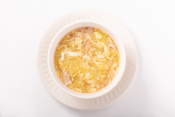 白菜とベーコンのあんかけ卵スープ