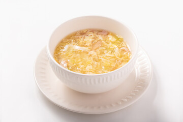 白菜とベーコンのあんかけ卵スープ