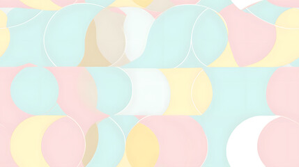 soft color squares and circles shapes geometric pattern design poster background