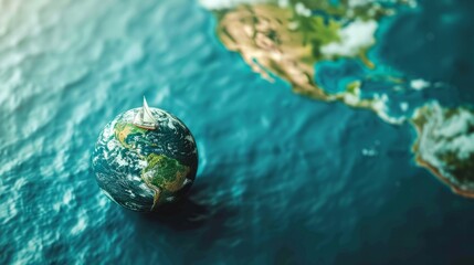 World maritime day vector with copy space