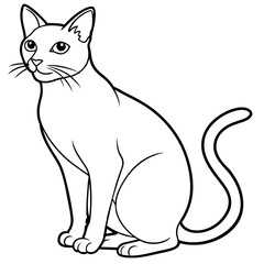 Obraz premium black and white cat cartoon