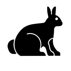 black rabbit silhouette
