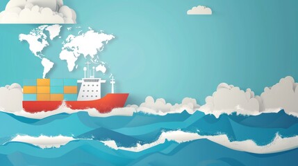 Obraz premium World maritime day vector with copy space