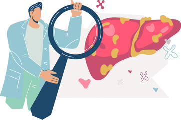 Non-alcoholic fatty liver disease or NAFLD banner for website or presentation. Non alcoholic steatohepatitis disease .