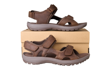 Hike sandal in leather isolated
