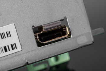 Close-up view of a computer’s HDMI port