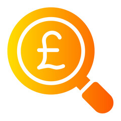 magnifying glass gradient icon