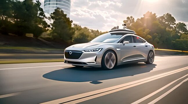 Autonomous Self-Driving Car Excelling on City Highways, Skillfully Overtaking Cars