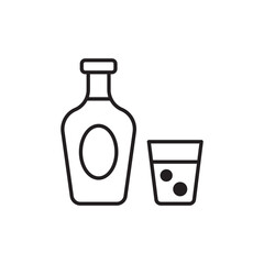 Whisky icon design with white background stock illustration