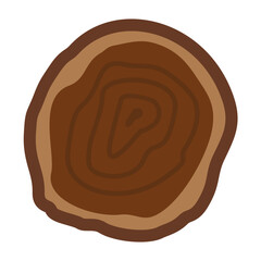 Flat wood slices vector design 