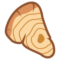 Flat wood slices vector design 