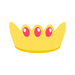 Yellow Flat Crown Vector Design