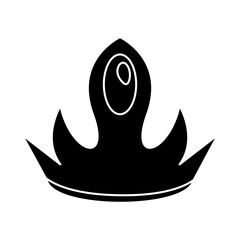Black icon Flat Crown Vector Design