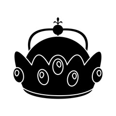 Black icon Flat Crown Vector Design