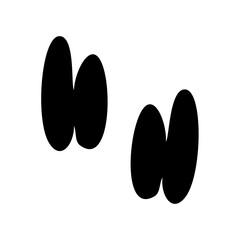 flat Camel footprints vector 