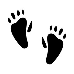 Animals Flat Footprint Hand drawn Vector 