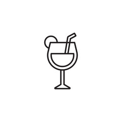 Cocktail icon design with white background stock illustration