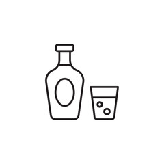 Whisky icon design with white background stock illustration