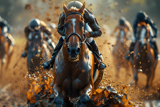 Horse Race Jockey Men Animal

