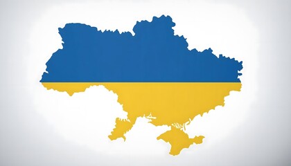 Obraz premium Map of Ukraine with flag