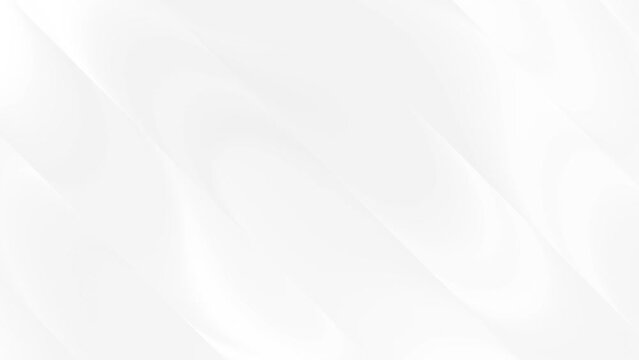 Seamless white slow flowing lines positive magnetic gradient background loop. No Banding.