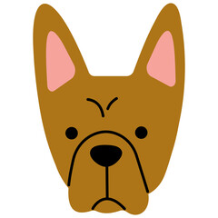 Thai Ridgeback head cute, png illustration.