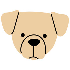 Labrador head cute, png illustration.