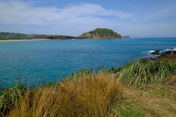 Fototapeta premium view of the coast of the island of island. tropical island. 