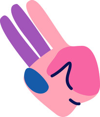 Hand Sign Illustration Element