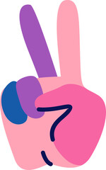 Obraz premium Hand Sign Illustration Element