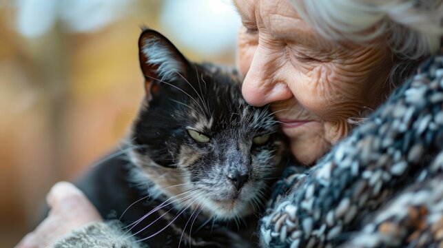 Elderly Individuals Finding Companionship and Joy in Rescue Animal Adoptions at a Senior Pet Adoption Event