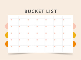 Bucket list template, vector illustration	