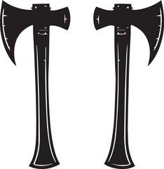 set of axes silhouettes