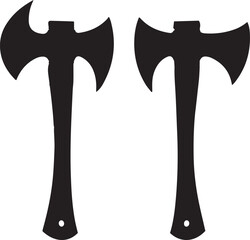 set of axes silhouettes