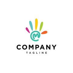 Letter M Hand craft logo icon vector template.eps