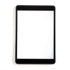 Tablet with blank screen on a white background