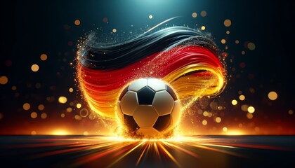 Soccer Football cup, soccerball and german flag illustration