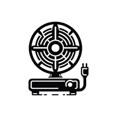 Propeller and Electric Fan icon and symbol, vector.