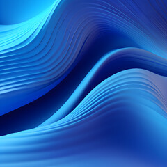 Blue abstract wavy lines background 