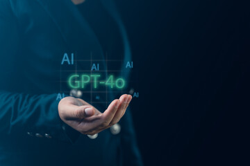 Discover the advanced AI processing power of GPT-4o in a virtual screenshot, demonstrating faster...