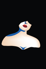 Head and Shoulders of a Beautiful Lady