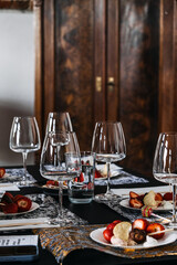 Elegant Wine Tasting Setup with Gourmet Pairings