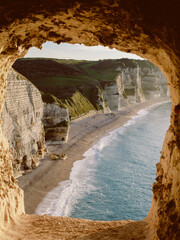 Cave in the mountains, Etretat