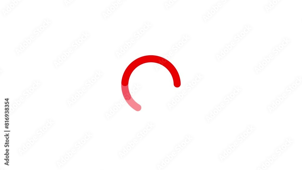 Wall mural circle loading icon loop out animation with bright background.red and pink circle loading loop out a