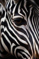 zebra close up, AI