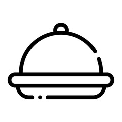 Food Tray Icon in Line Style