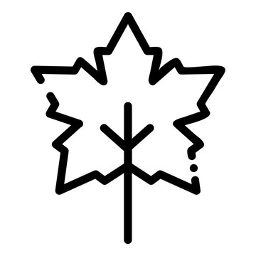 recommend clip art: Maple Leaf Icon in Line Style