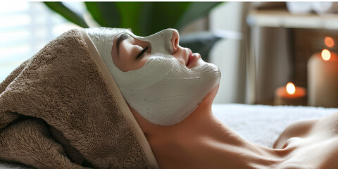 Relaxation and Skincare in a Spa Setting