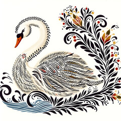 Fototapeta premium swan on the water