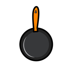 frying pan isolated on white